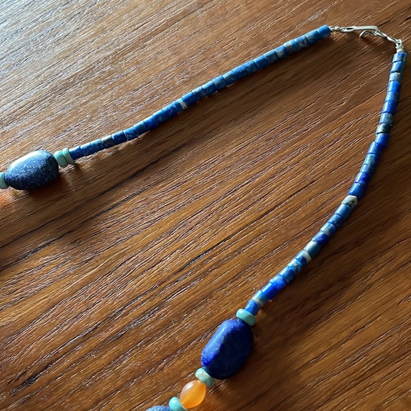 Lapis & Carnelian Necklace - Picture 5 of 6